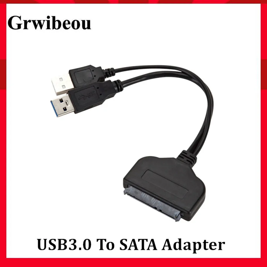 

Адаптер GRWIBEOU USB 3,0 на SATA 22-контактный кабель для 2,5 дюймового SSD HDD внешнего питания жесткого диска конвертер высокой скорости