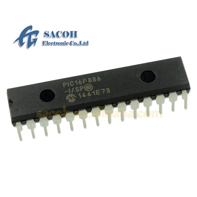 

2PCS/lot New OriginaI PIC16F886-I/SP PIC16F886-E/SP PIC16F886 DIP-28 8-Bit CMOS Microcontrollers