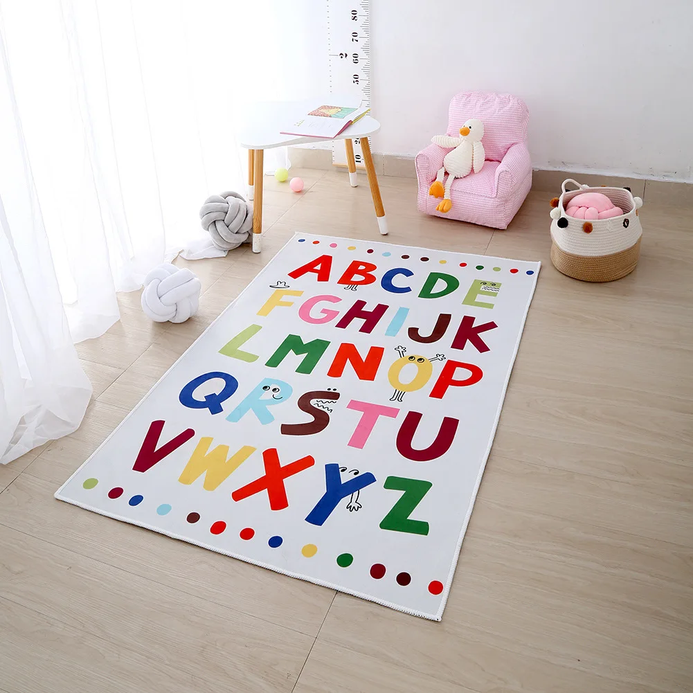 

26 Colorful English Letters Area Rug for Living Room Carpet Mat Bedroom Anti-slip Tatami Carpets Living Room Rugs Room Decor