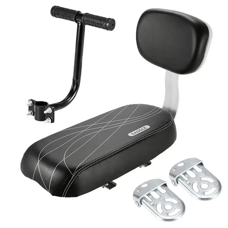 

Safety Child Bike Seat With Carrier Bicycle Accessories Universal Bicycle Rear Seat With Cushion Armrest Saddle For Mtb