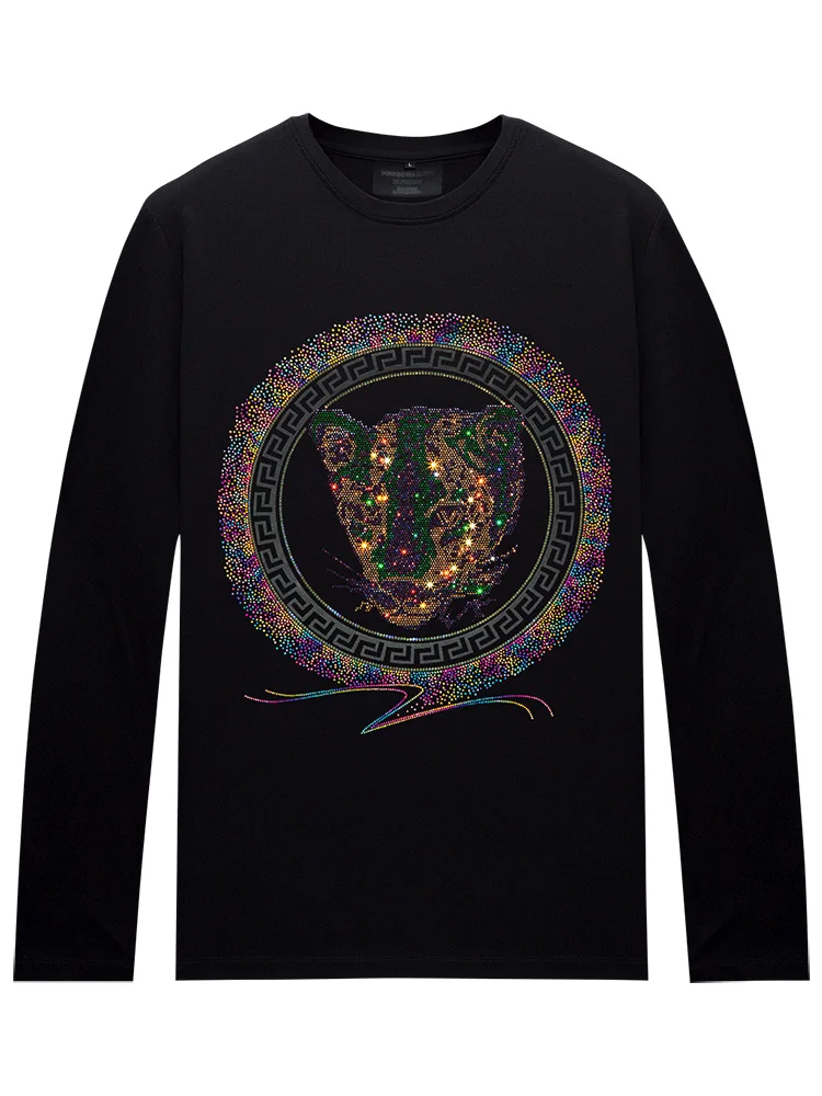 

Мужская футболка с длинным рукавом и круглым вырезом