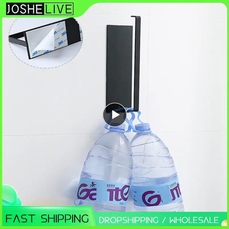 

Carbon Steel Bathroom Shelf Lazy Toilet Paper Holder Wall Mounted Kitchen Towel Holder Cling Film Storage Rack Bathroom Hardware