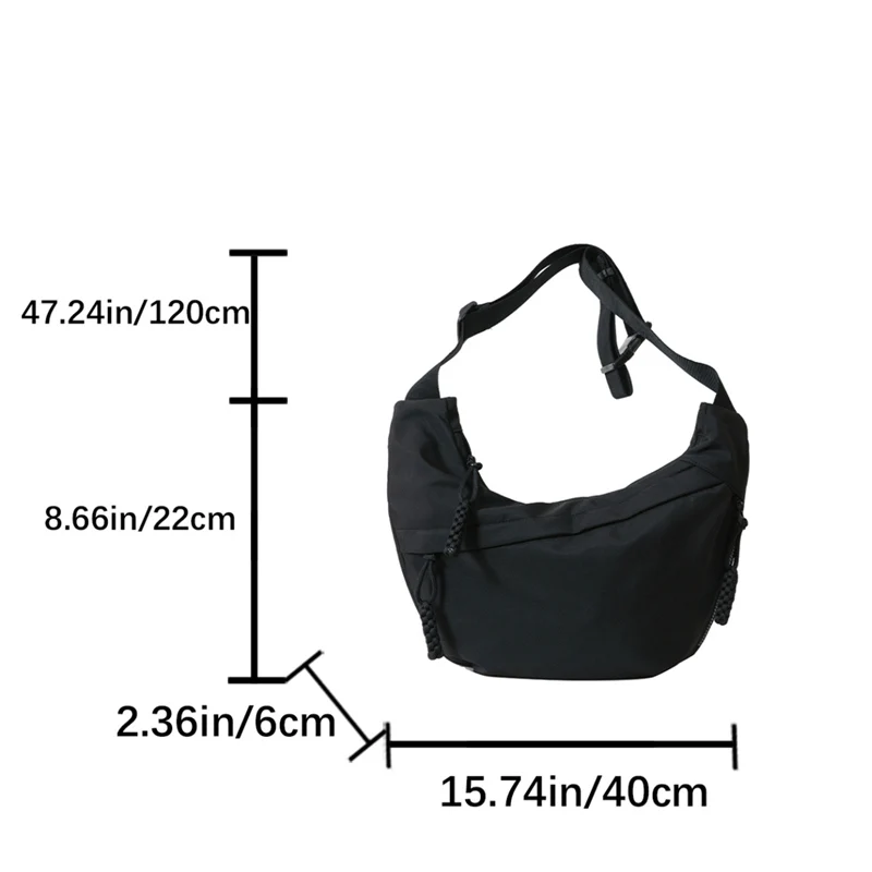 Новая модная Универсальная Женская нейлоновая сумка через плечо однотонная