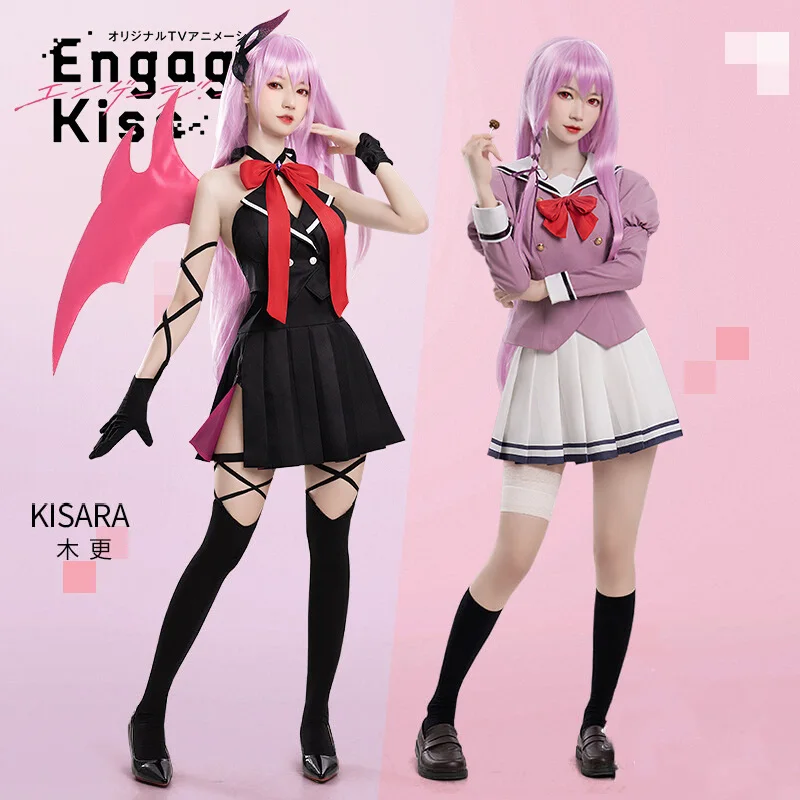 

Anime Engage Kiss Kisara Cosplay Costume Sweet Cute Girl Devil Dress And School Unifrom Activity Party Role Play Women Clothing