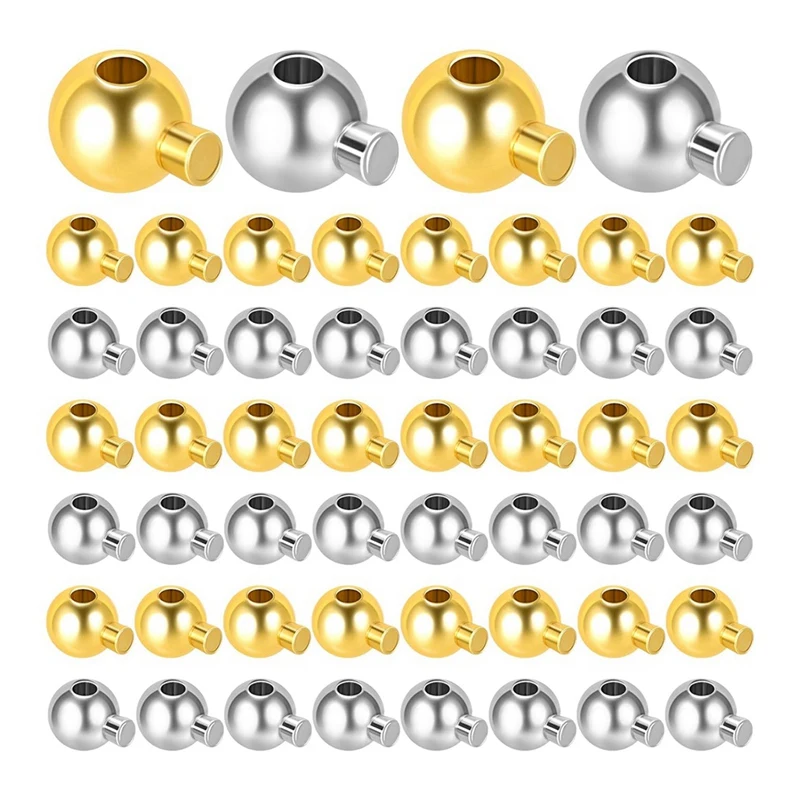 80 шт. Обжимные бусины GTBL для изготовления ювелирных изделий золотистые