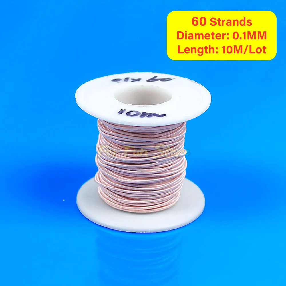 

Для развлечений 0,1x5/7/8/10/15/20/25/30/40/50/60 нитей антенна для майнинговой машины Litz Wire Многожильный полиэфирный провод в медной проволоке