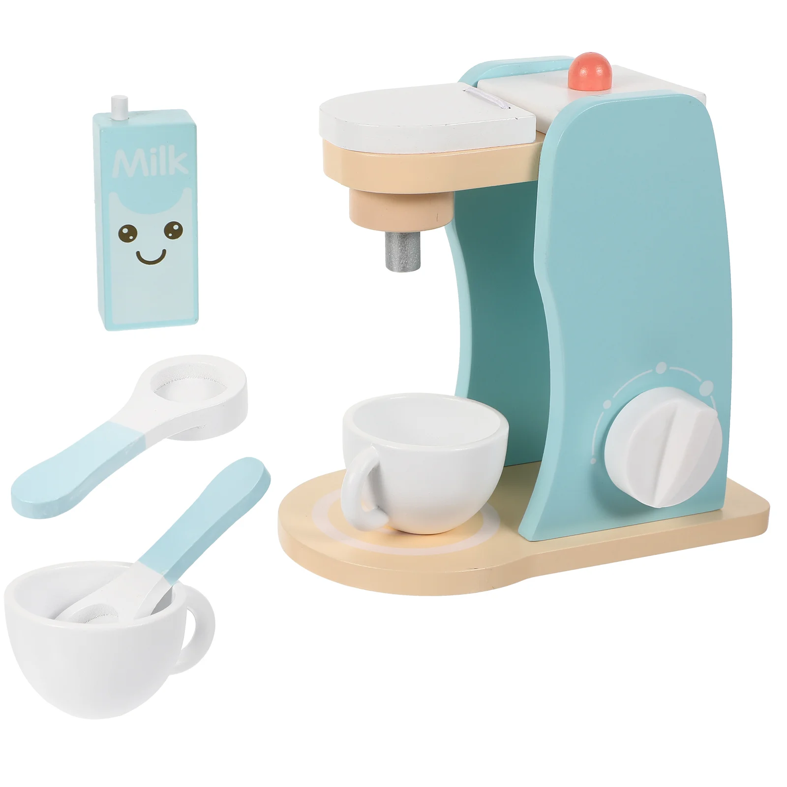 

1 Set Kids Wooden Colorful Early Learning Pretend Toys Coffee Marker Play Kitchen Accessories