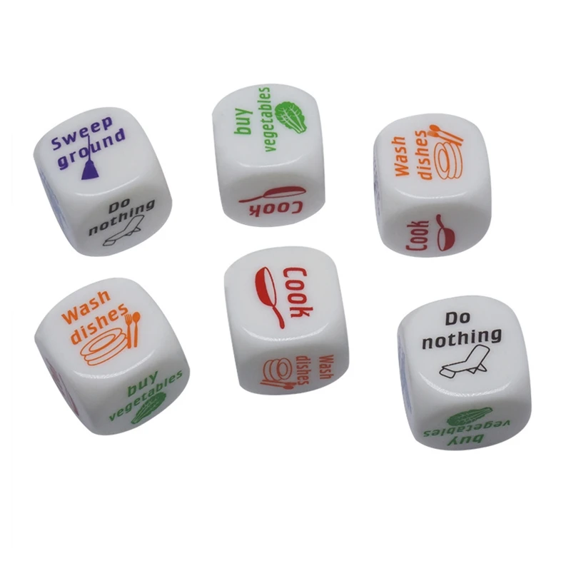 

Dice 1pcs X 6 Side Funny Couple Families Housework Distribution The Funny Toys for Children