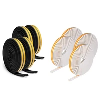 weather strip tape doors windows draught excluder self adhesive rubber foam soundproofing draft stopper 4 pack
