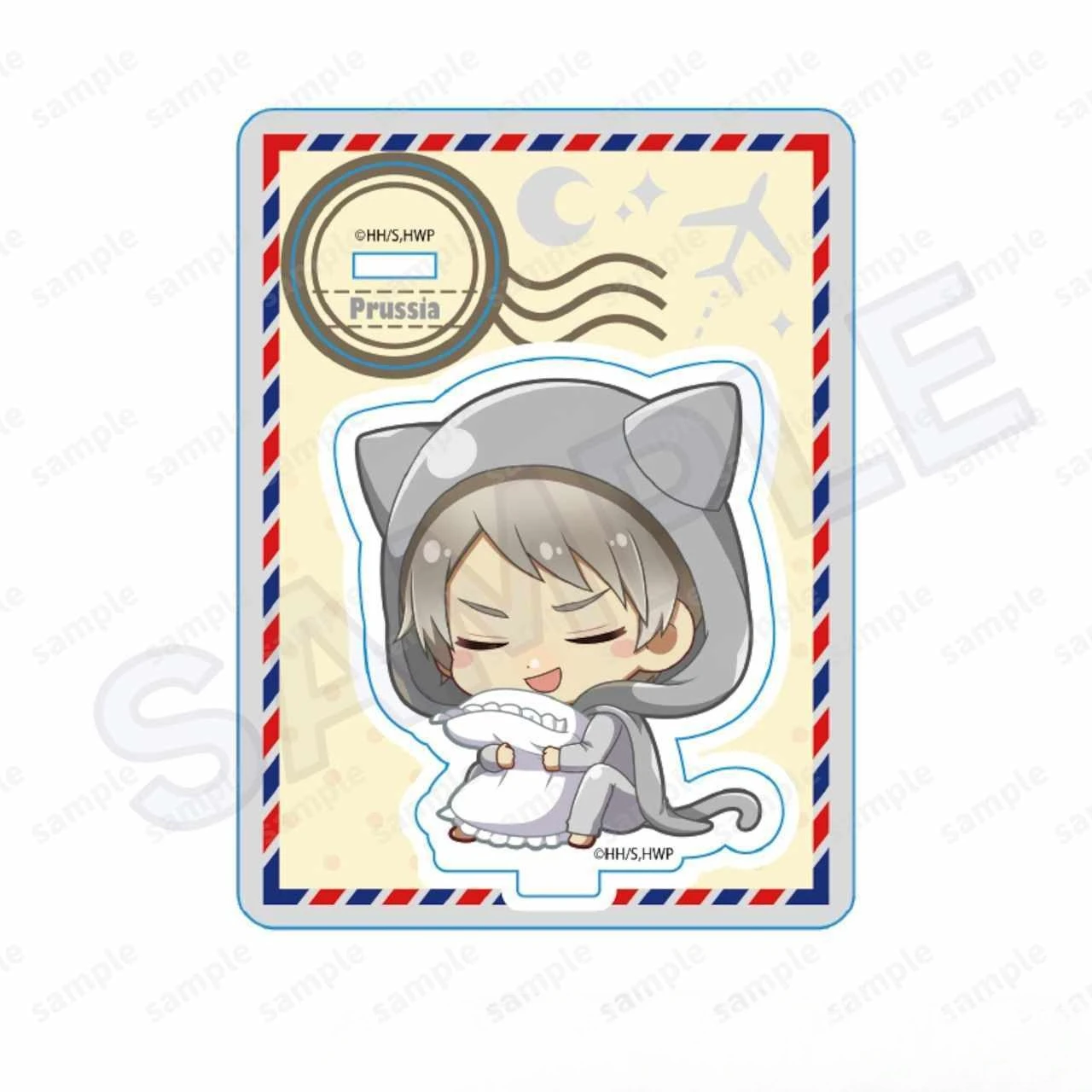 Фото Миниатюрная акриловая подставка Hetalia Q Version: спящий Альфред Ф. Джонс, с задней панелью, коллекционная аниме-фигурка, украшение для стола №3