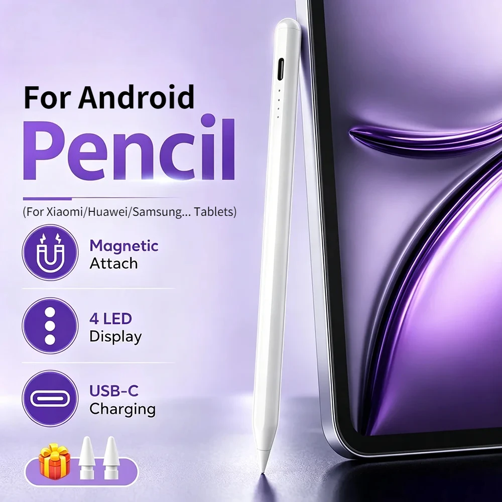 Фото Стилус для планшетов Android для Huawei MatePad Pro 13.2 11, Lenovo Tab P12 M10 Y700, универсальный стилус для планшетов Xiaomi/Samsung. №2