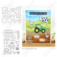 farm tastic friends metal cut dies and stamps scrapbook diary decoration embossing template diy greet paper cards handmade new