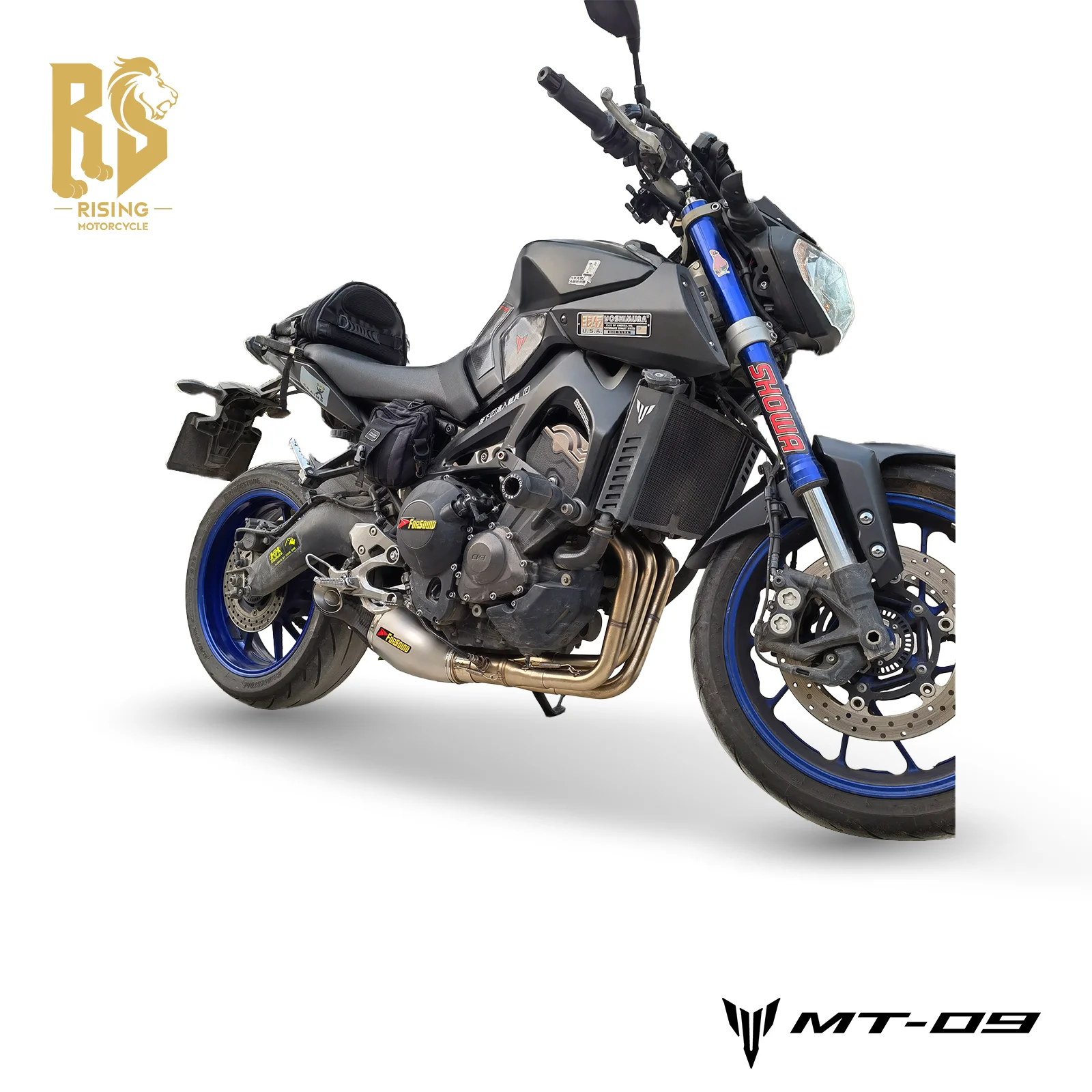 Фото Подходит для Yamaha MT-09, модифицированная полная выхлопная труба, нижняя часть выхлопной трубы FORSOUND, глушитель обратного давления из углеродного волокна, 2016-2020 №3