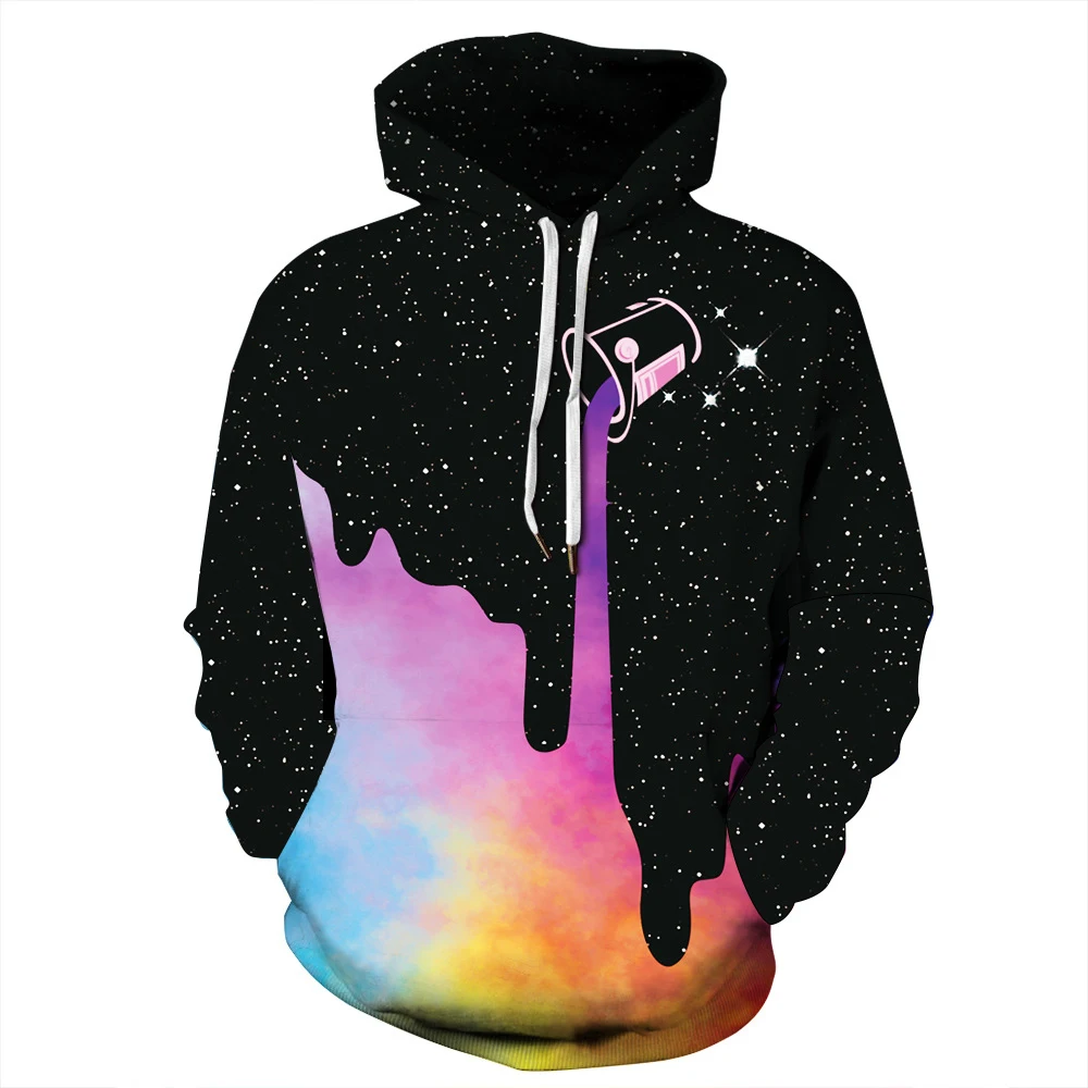

3D Hoodies Men Splatter Colorful Paint Stains 3D Print 2023 New Sweatshirt Streetwear Pullovers Tops Plus Size