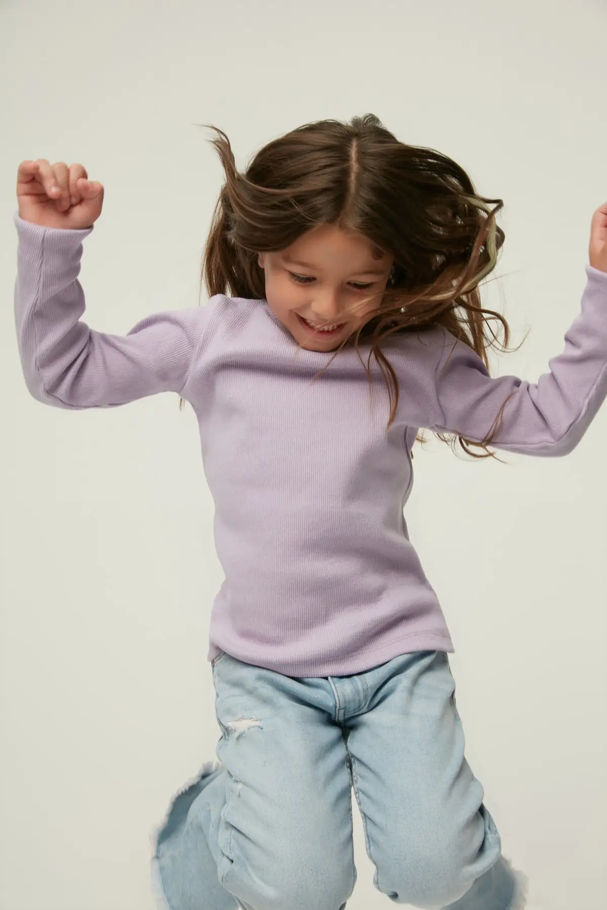 

Перерабатываемая ребристая женская детская трикотажная футболка TKDAW22TS0201