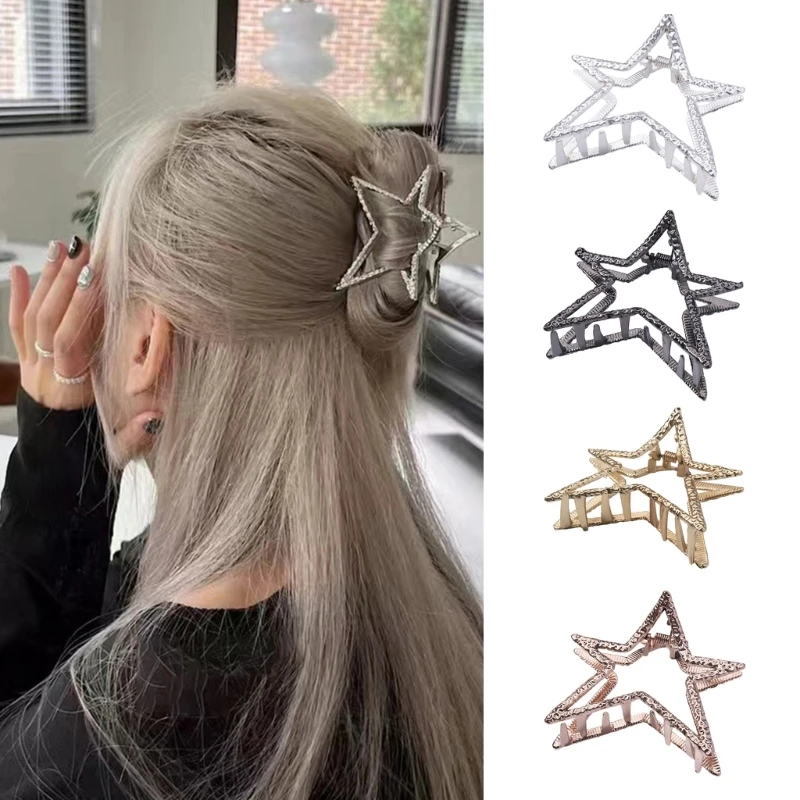 

Metal Hair Claw Clip Hollowed Hair Jaw Clip Hair Catch Barrettes 2.4in Clamps Hair Accessories for Women