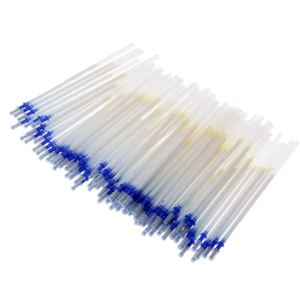 

100pcs Leather Sliver Line Painting Pen Mercury Sliver Refill Pen White