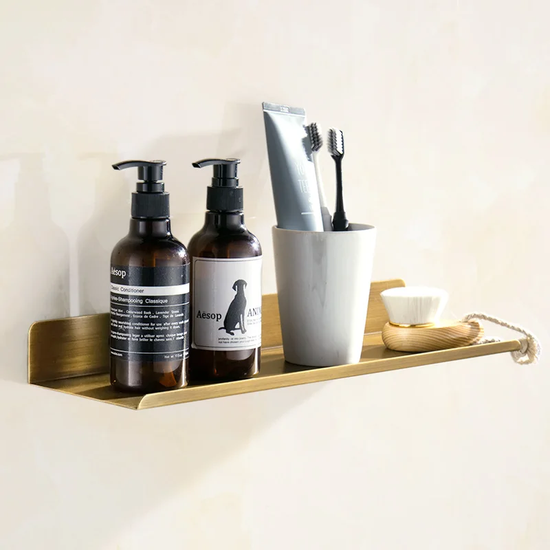 

Antique Bathroom Storage Rack Toilet Cosmetics Rack European Wall Hanging Non Perforated Slotted Partition Storage Rack