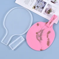 sport bat silicone resin moulds table tennis bat tray ping pong racket mould transparent epoxy reesin for crafts for adult club