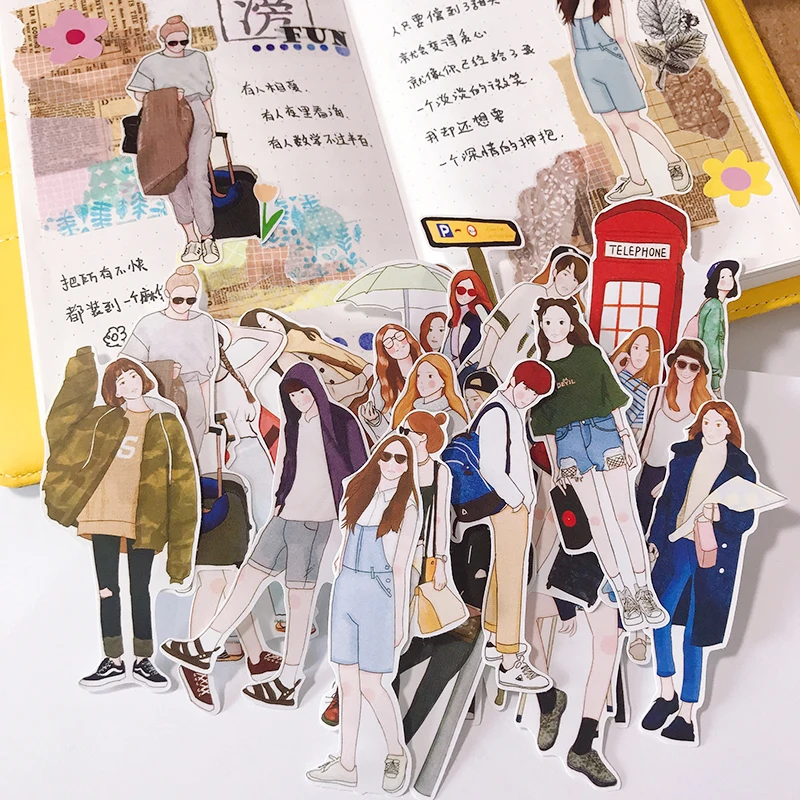 Stickers 30pcs men and women love waterproof for phone car Label Decorative Stationery Stickers Scrapbooking DIY Diary Album toy