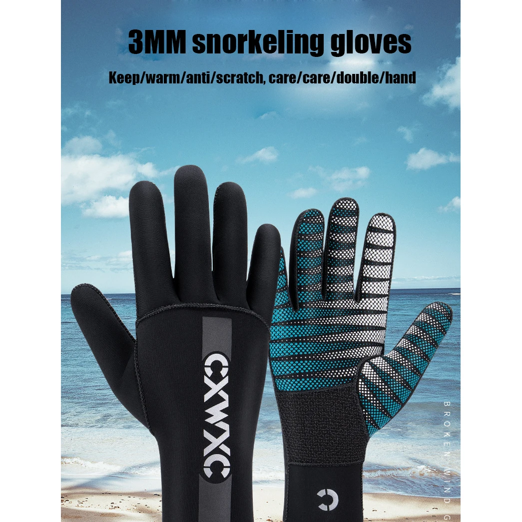 

Men Women Winter Gloves Neoprene Gloves Diving Wetsuit Gloves 3mm Flexible Thermal Snorkeling Scuba Diving Spearfishing Cycling