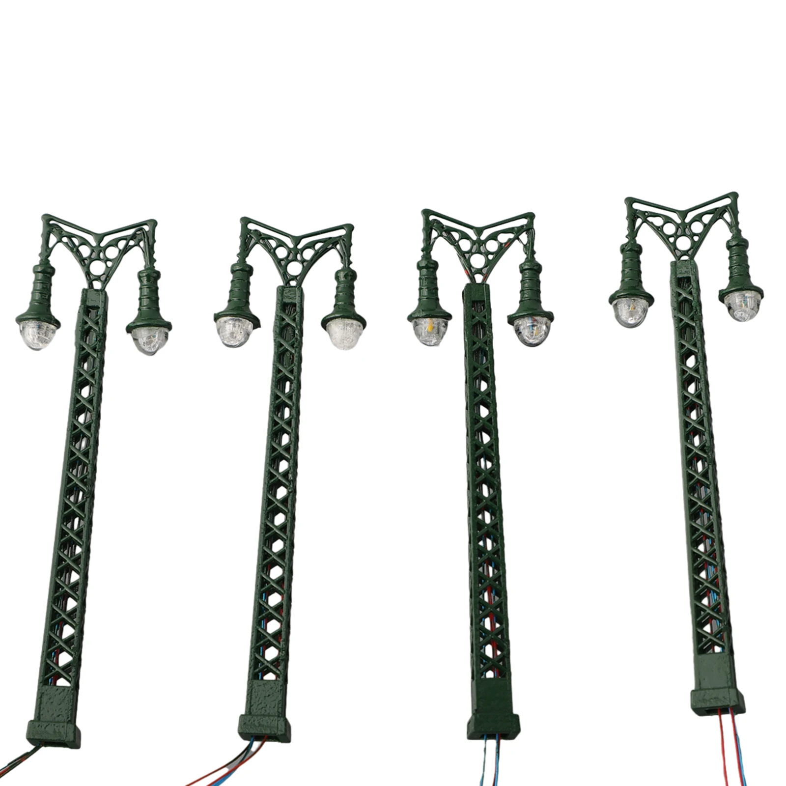 4 шт. модель железнодорожных фонарей решетчатая мачта макет света N пейзажа