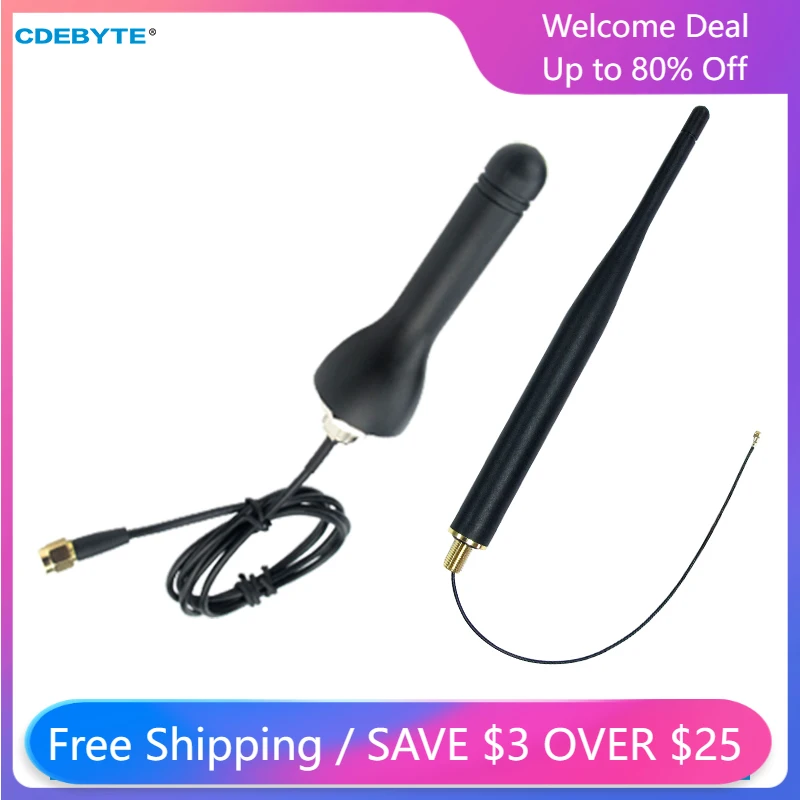 

2PCS Cabinet Antenna Series 433M/472M/490M Antenna SMA Female Interface IPEX Screw Fixing Waterproof Nut CDEBYTE Outdoor Antenna