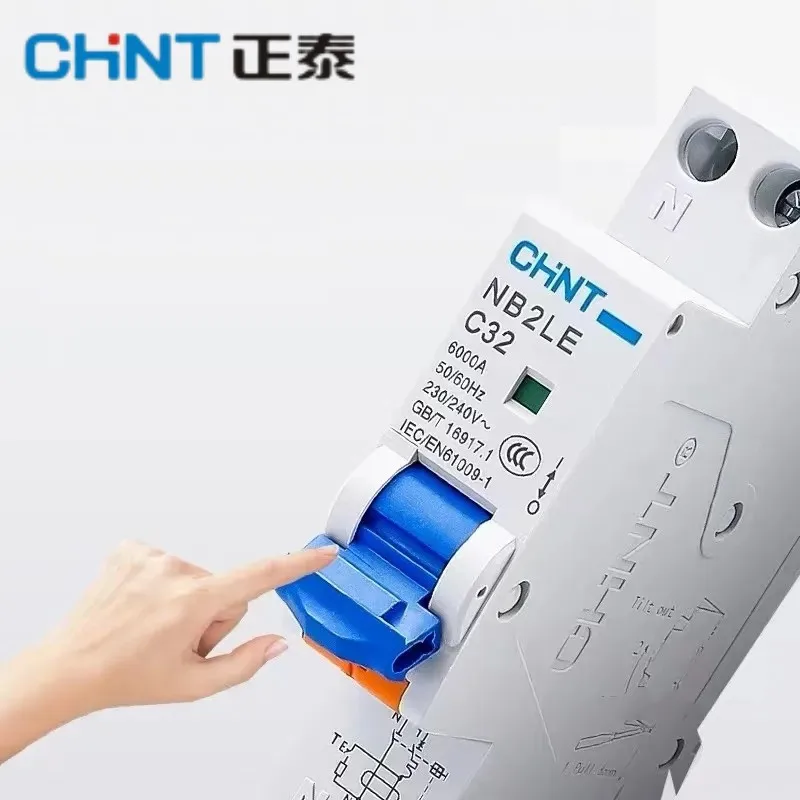 

CHINT NB2LE 1P+N Residual Current Operated Circuit Breaker Leakage Protection Switch 0.03A 30MA 6A 10A 16A 20A 25A 32A 40A