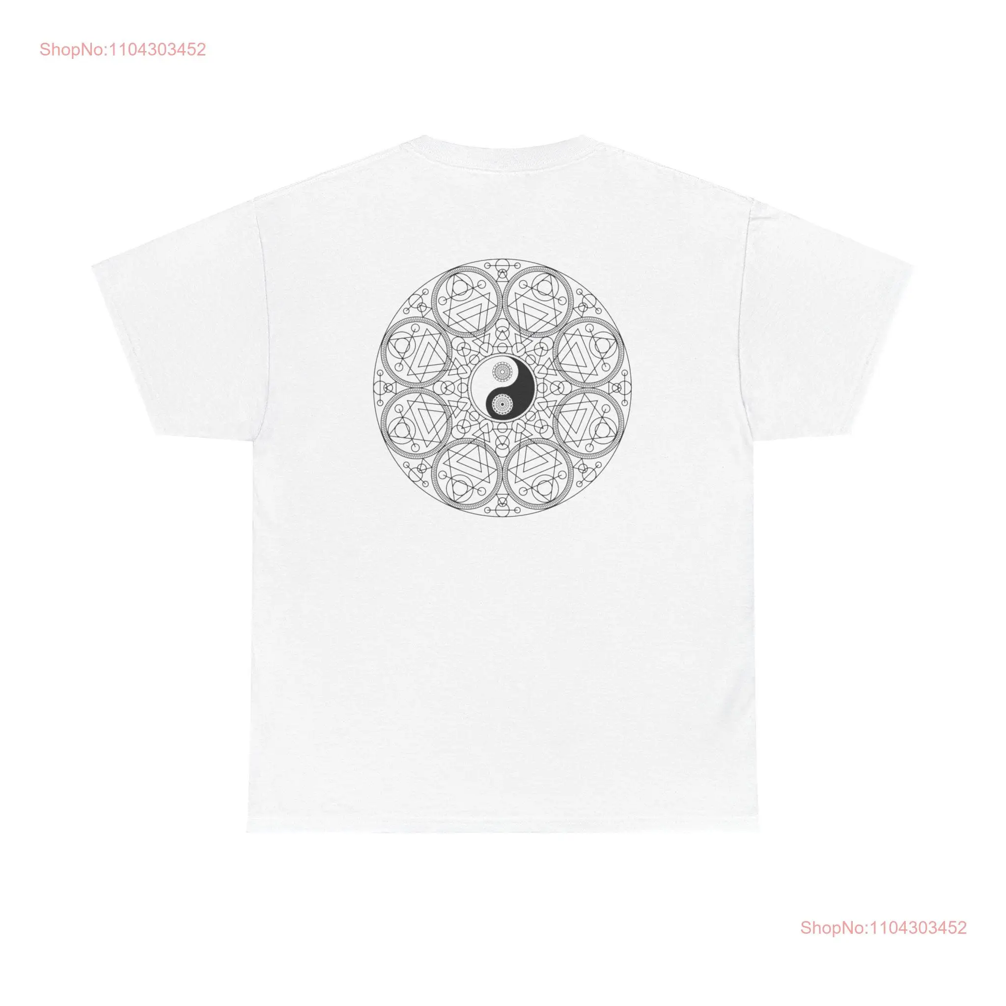 BALANCE Ying Yang духовная уважная тяжелая хлопковая футболка для взрослых сакральная