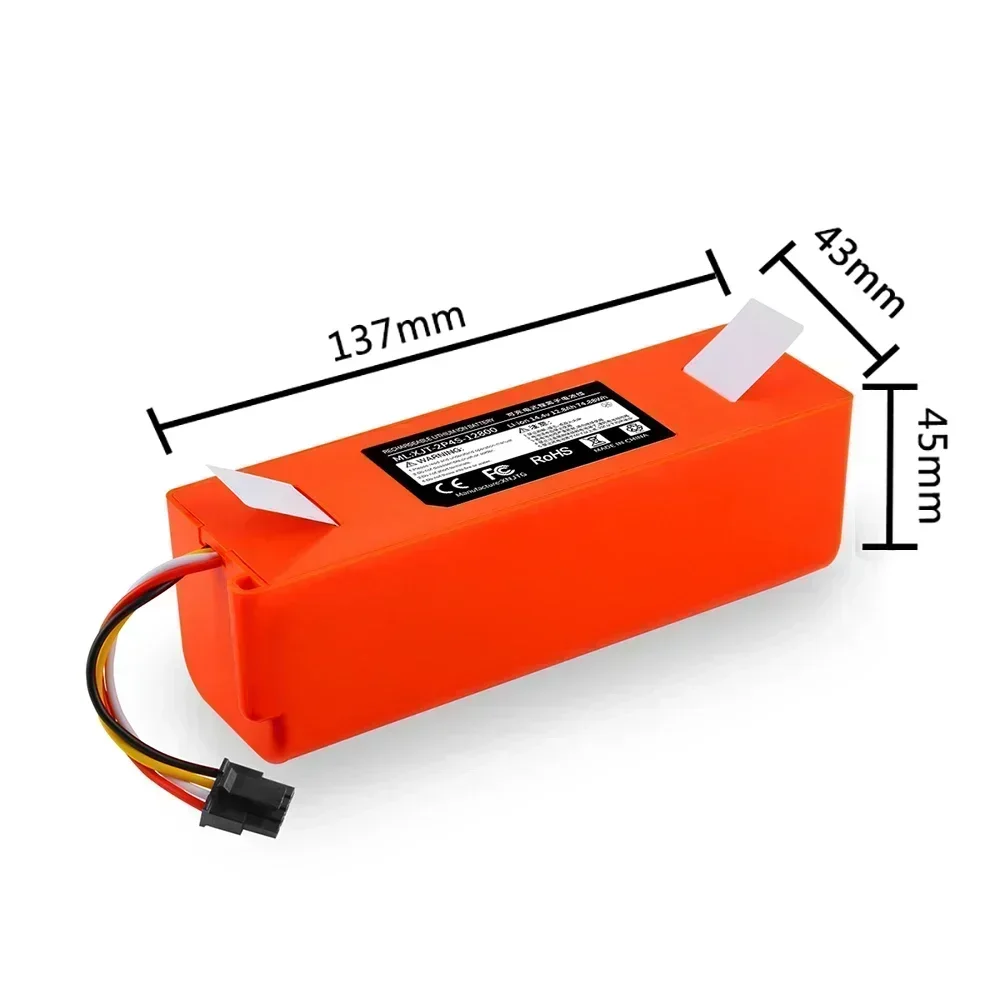 Сменный аккумулятор BRRR-2P4S-5200S 14 4 В 12800 мАч для робота-пылесоса Xiaomi Roborock S55 S60 S65 S50 S51