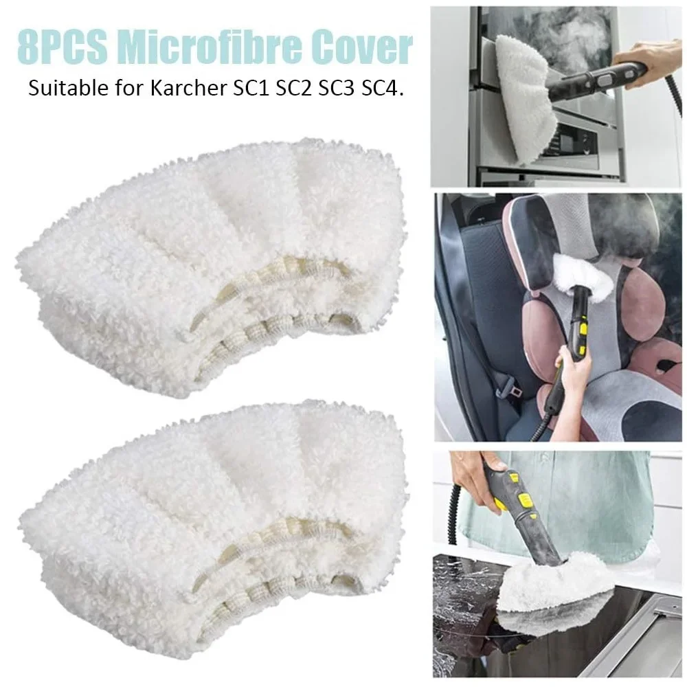 8 шт. чехол из микрофибры подушечки для паровой швабры моющаяся насадка