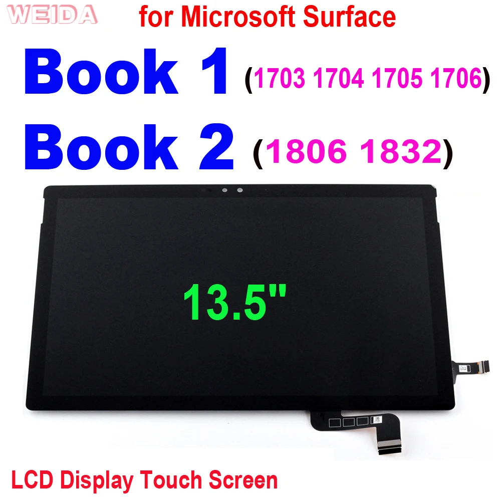 

AAA+ 13.5" LCD for Microsoft Surface Book 1 1703 1704 1705 1706 Book 2 1806 1832 LCD Display Touch Screen Digitizer Assembly