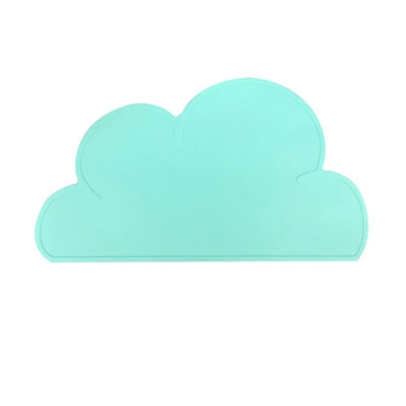

Baby Toddlers Kids Silicone Cloud Shape Placemat Non Slip Placemat Portable Food Mat BPA Free Reusable Eating Table Mat