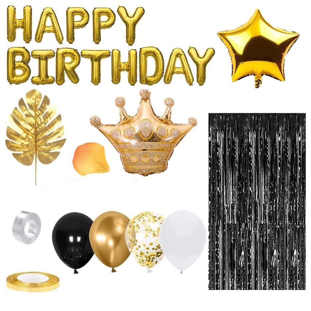 

Набор для украшения на день рождения «сделай сам», воздушный шар, баннер из фольги под розовое золото, Гелиевый шар, декор на годовщину дня р...