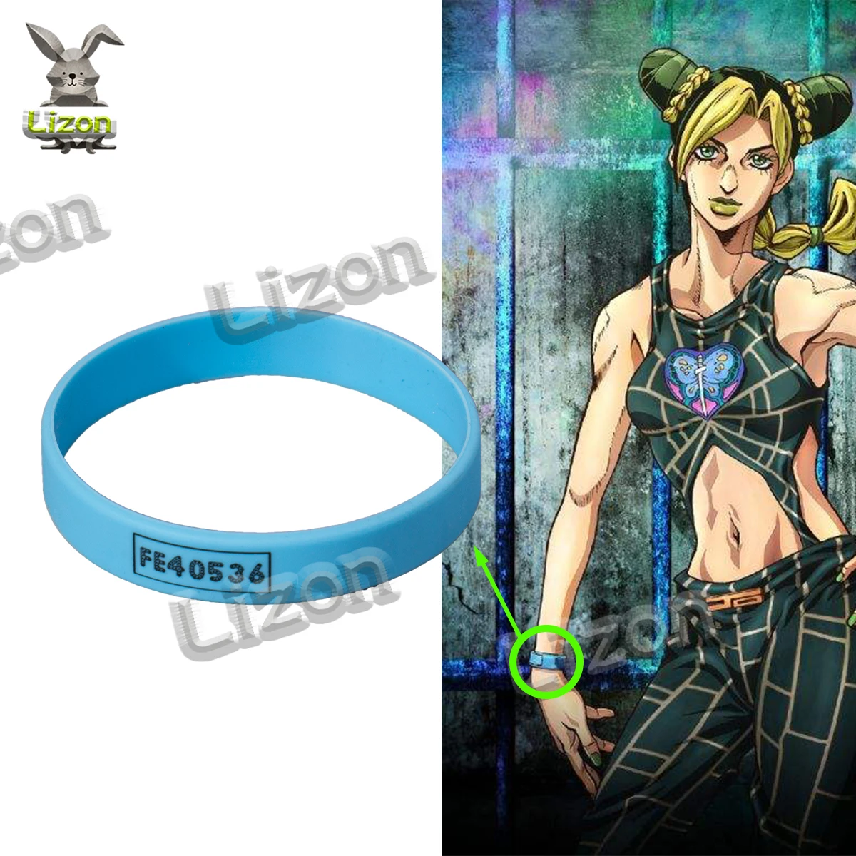 Синий браслет для косплея Джоджо Невероятные приключения Cujoh Jolyne с тюремным