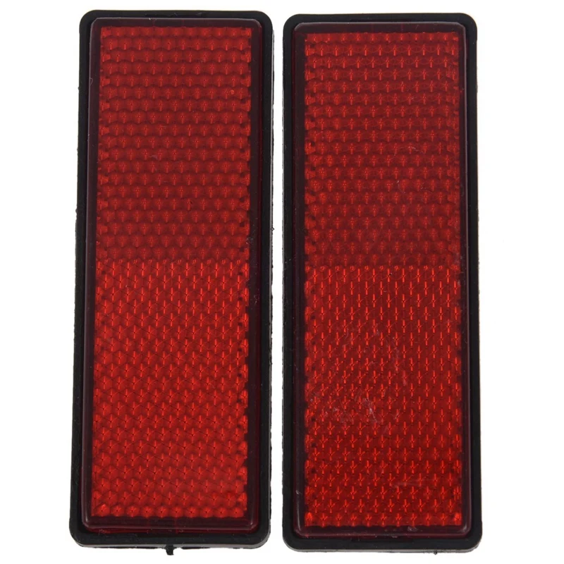 

6X Rectangle Red Reflectors Universal For Motorcycles ATV Bikes Dirt Bikes