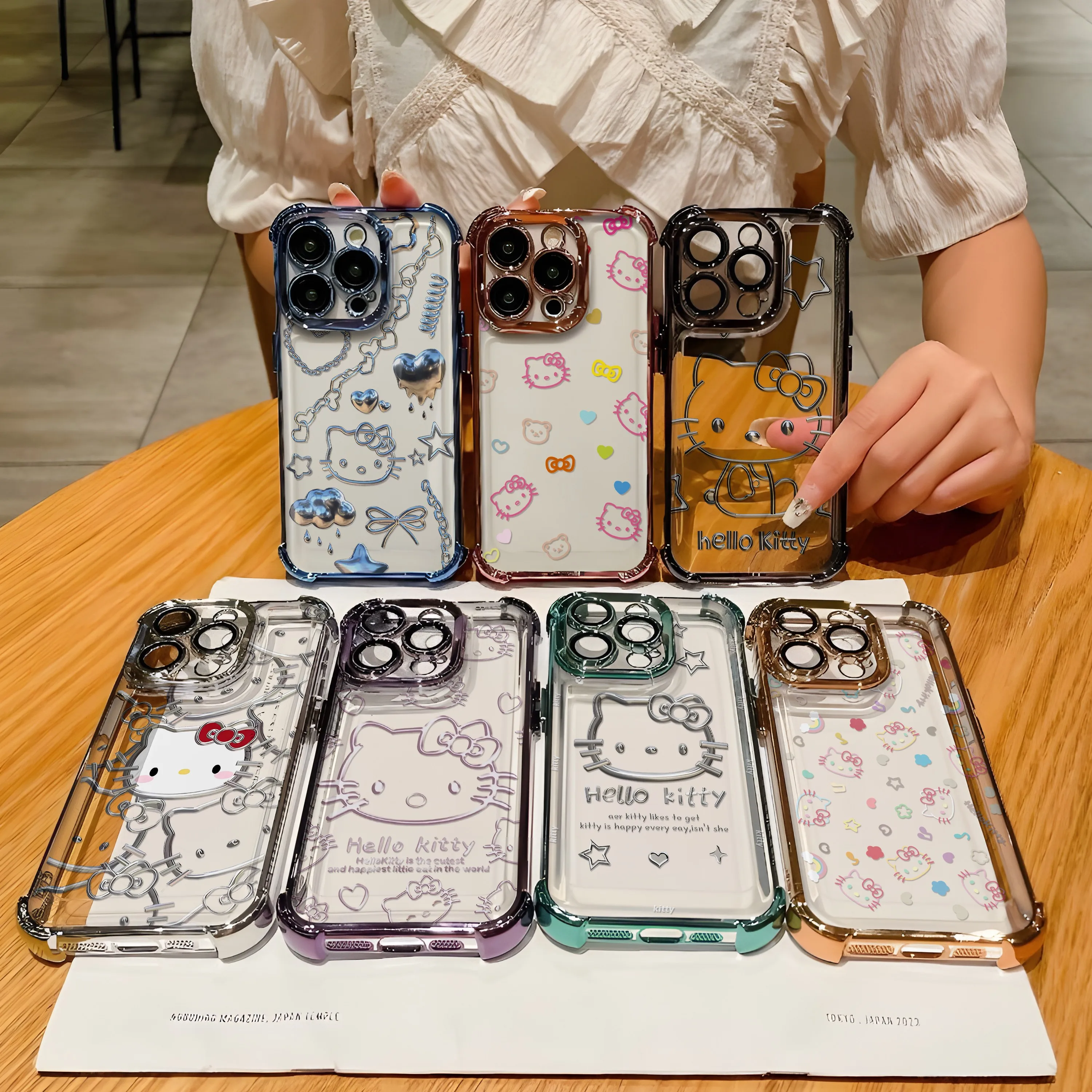 Sanrios Hellos Kittys Kawaii Silver KT Чехол для Infinix Hot 40i 30 30i 10s 9 Smart 8 7 5 Note 40 Spark Go Противоударный