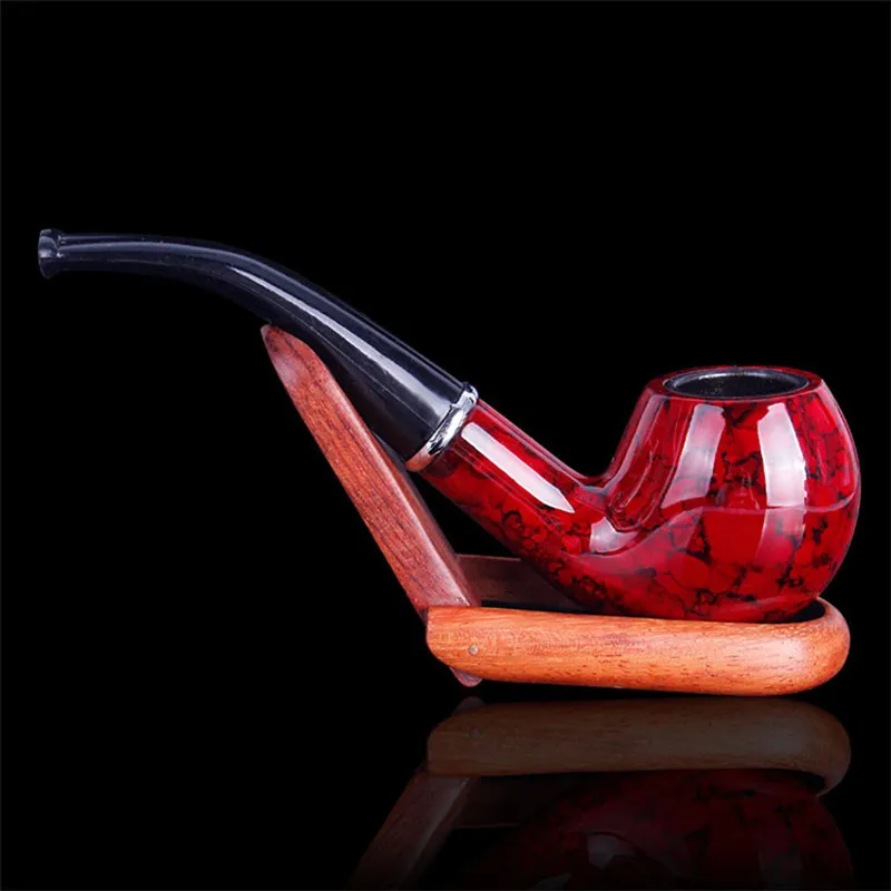Pipe Chimney Double Filter Long Smoking Pipes Herb Tobacco P