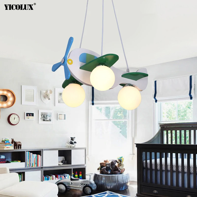 

Creative Airplane Style New Modern Pendant Lights E14 Bulb Living Dining Children Room Baby Bedroom Bar Lamps Indoor Lighting
