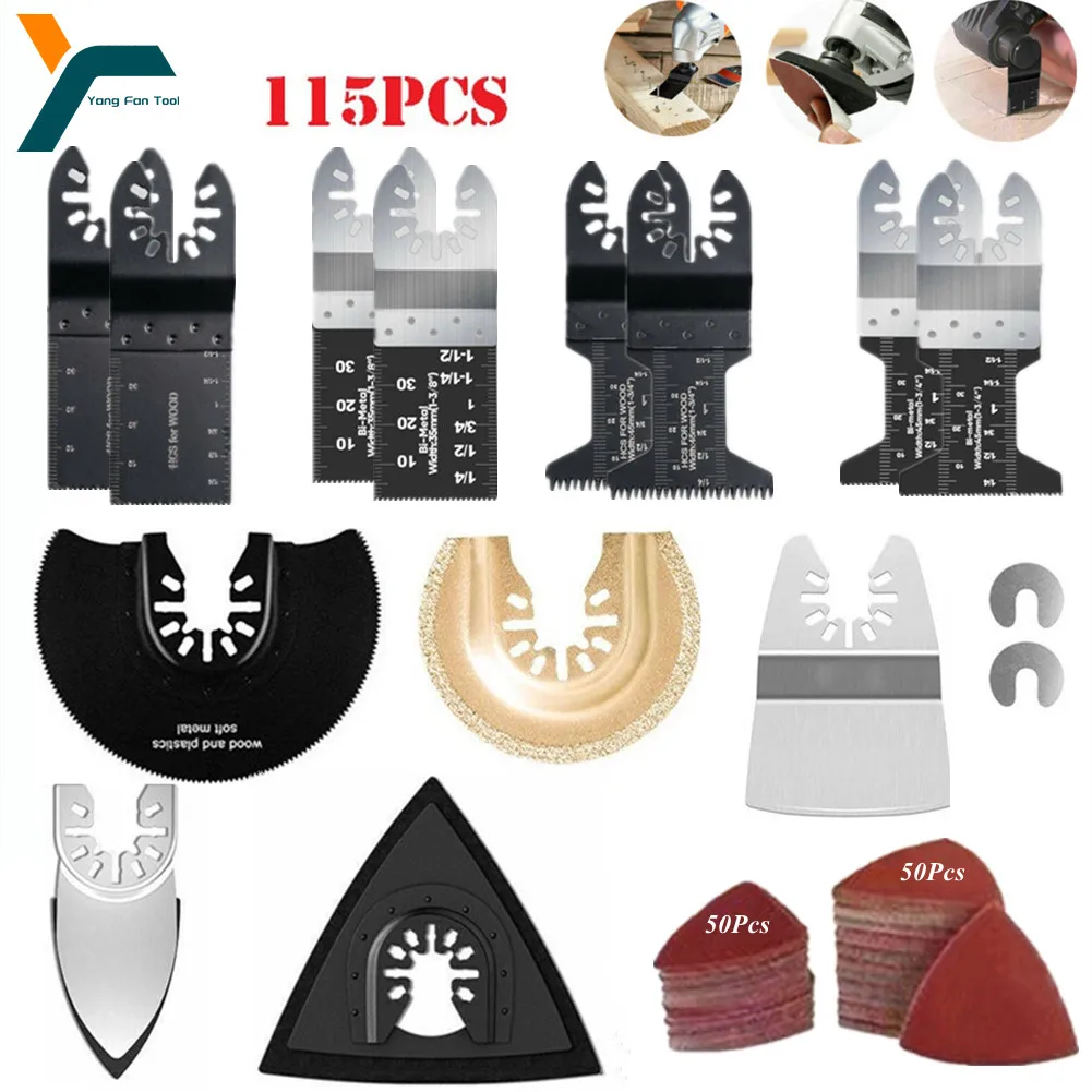 115Pcs Quick Change Oscillating Multi Tool Saw Blade For Fei