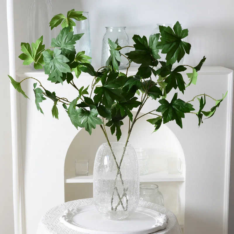 

Simulated Green Plants Gold Pots Leaves Gardens Greenery Weddings Home Decor Living Room Decoration Photography Props Fake Leave