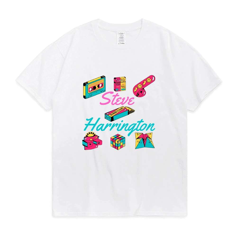 

Steve Harrington T Shirt for Men Women Clothing Stranger Things 4 Eddie Munson Print T-shirts Streetwear Short Sleeve Tees Tops