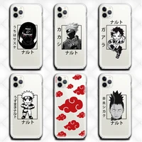 naruto kakashi uchiha itachi gaara phone case clear for iphone 13 12 11 pro max mini xs 8 7 plus x se 2020 xr cover