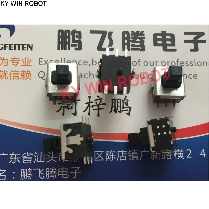 

1PCS U.S. PVB6EE300NSLFS SMD dual-row 6-pin self-locking switch Press the power button Two-way conversion switch