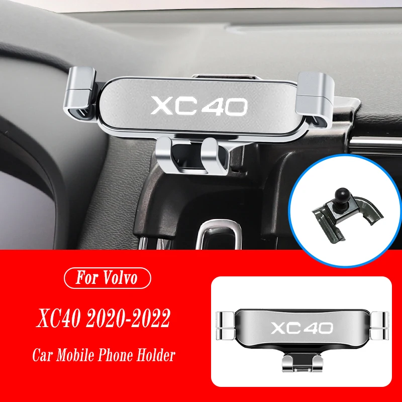 

Автомобильный держатель мобильного телефона для Volvo XC40 XC 40 2020-2022, крепления для вентиляционных отверстий, подставка, GPS, гравитационный навигационный кронштейн, автомобильные аксессуары