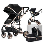 Детская коляска 3 в 1, портативная дорожная Складная коляска для новорожденных, алюминиевая рама