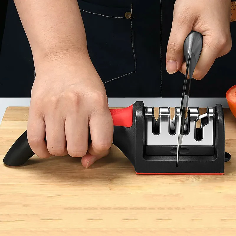 

Ручная точилка для ножей, бытовая точилка, точильный камень, тройной Тип