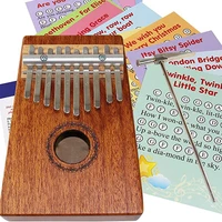 10 tone thumb piano musical toys for children beginners box wood portable gifts for kids adults
