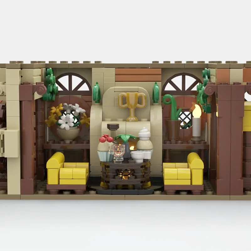 Модель строительного блока из фильма Moc, технология общественного отдыха Hufflepuff, модульный подарок из строительных блоков, детская игрушка, набор «сделай сам», сборка (art.: 3920cd2a3b6fc) - 3920cd2a3b6fc