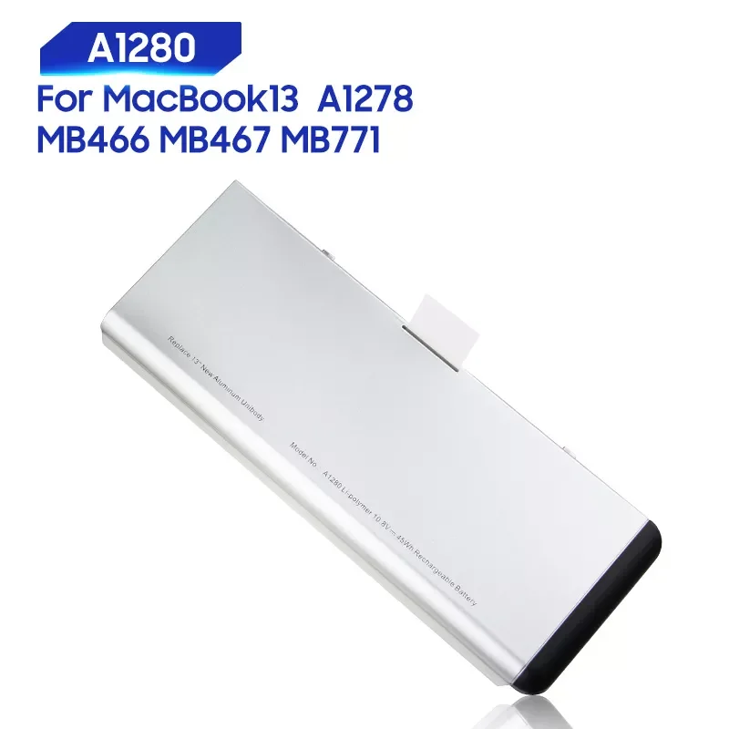 

Replacement Battery For MacBook 13 A1278 MB467 MB771 MB466 A1280 Genuine Laptop Battery 45Wh